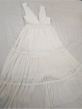 Altar'd state gauzy white dress size s